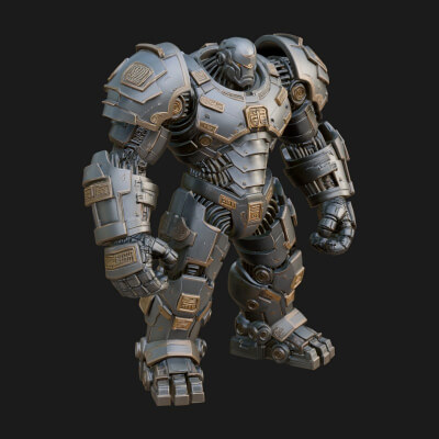 Mecha Battle Robot Statue Design 7 3D Print Model