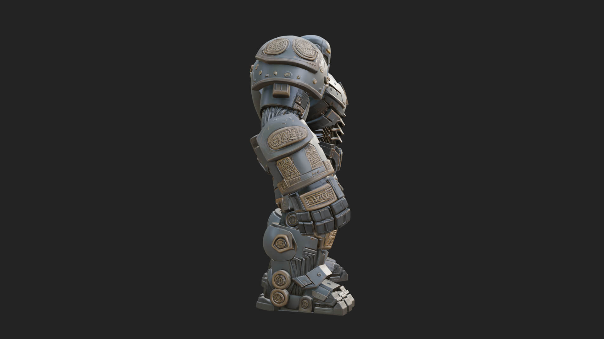 Mecha Battle Robot Statue Design 8 3D Print Model 3D Model