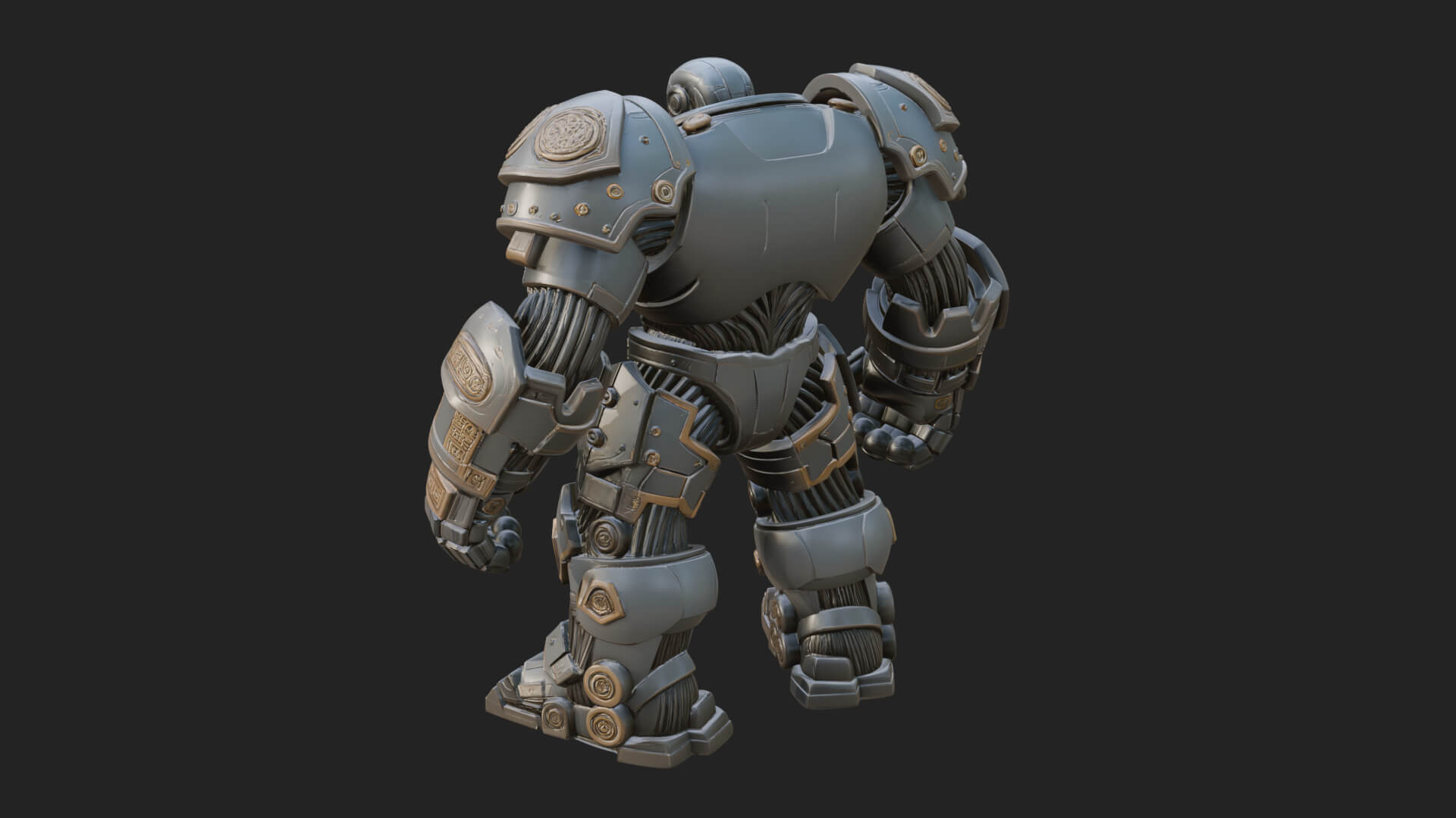 Mecha Battle Robot Statue Design 8 3D Print Model 3D Model