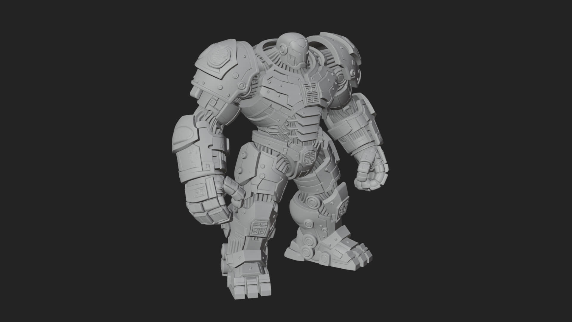 Mecha Battle Robot Statue Design 8 3D Print Model 3D Model