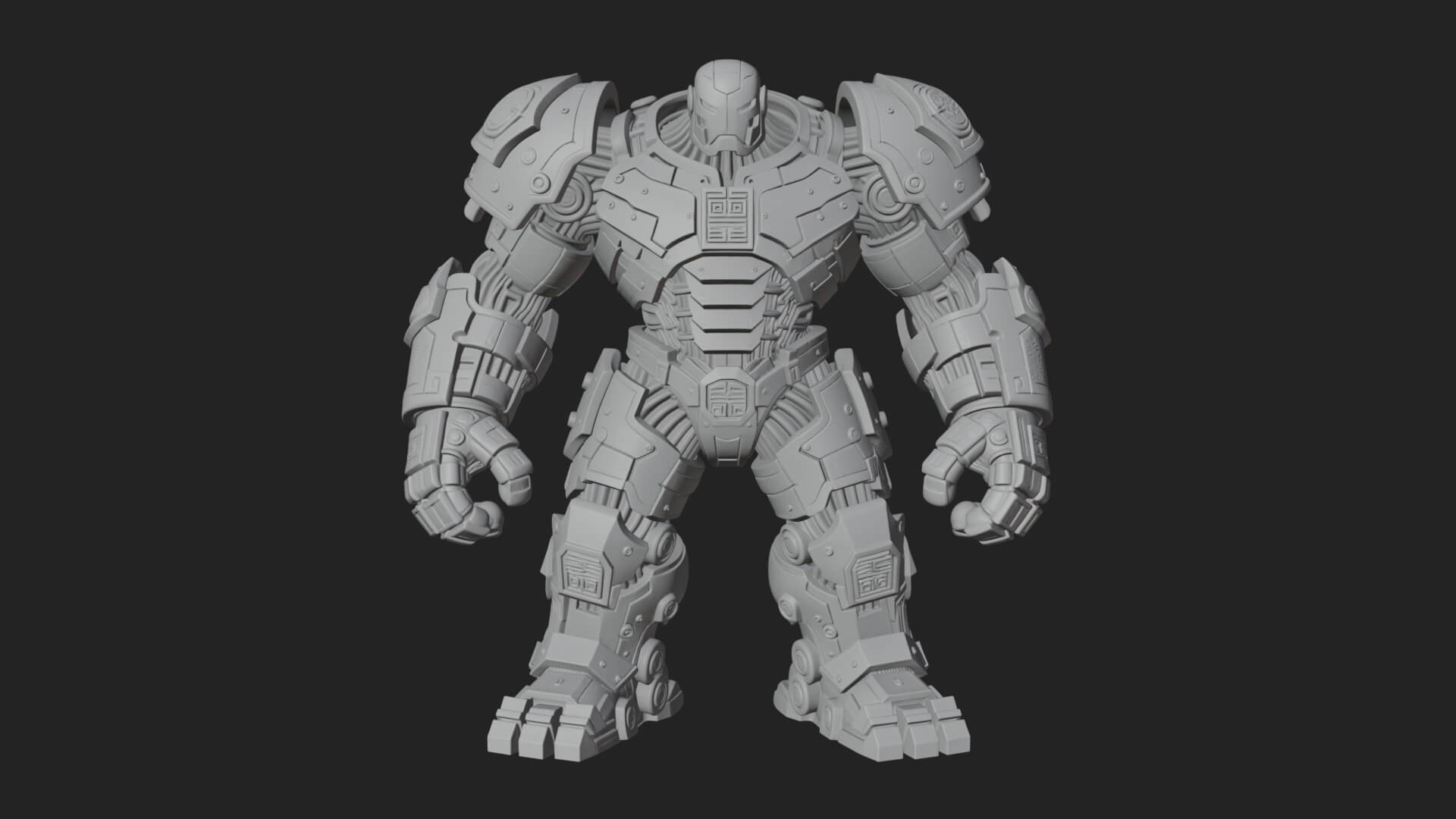 Mecha Battle Robot Statue Design 8 3D Print Model 3D Model