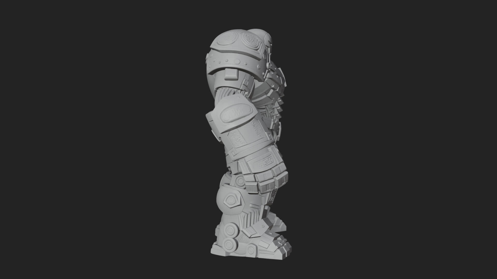 Mecha Battle Robot Statue Design 8 3D Print Model 3D Model