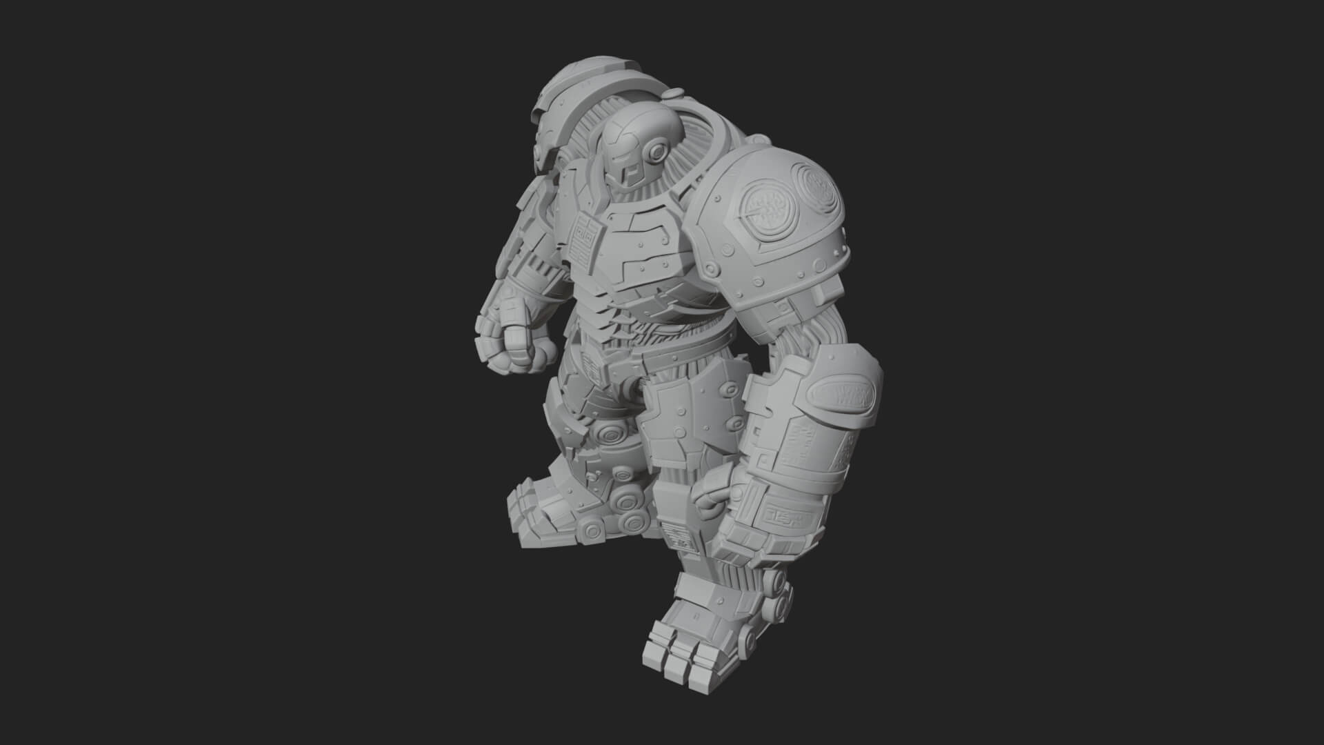 Mecha Battle Robot Statue Design 8 3D Print Model 3D Model
