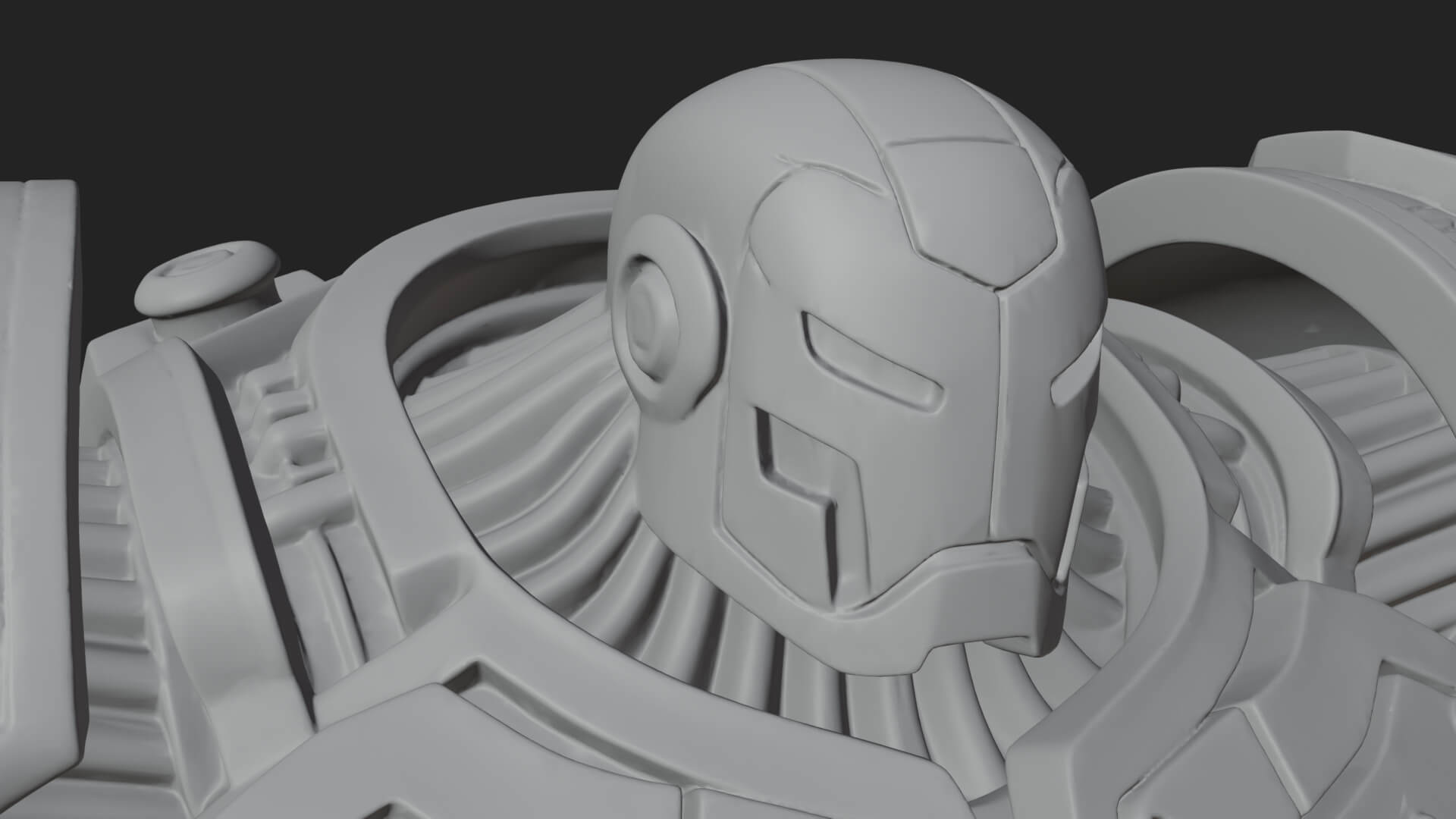Mecha Battle Robot Statue Design 8 3D Print Model 3D Model