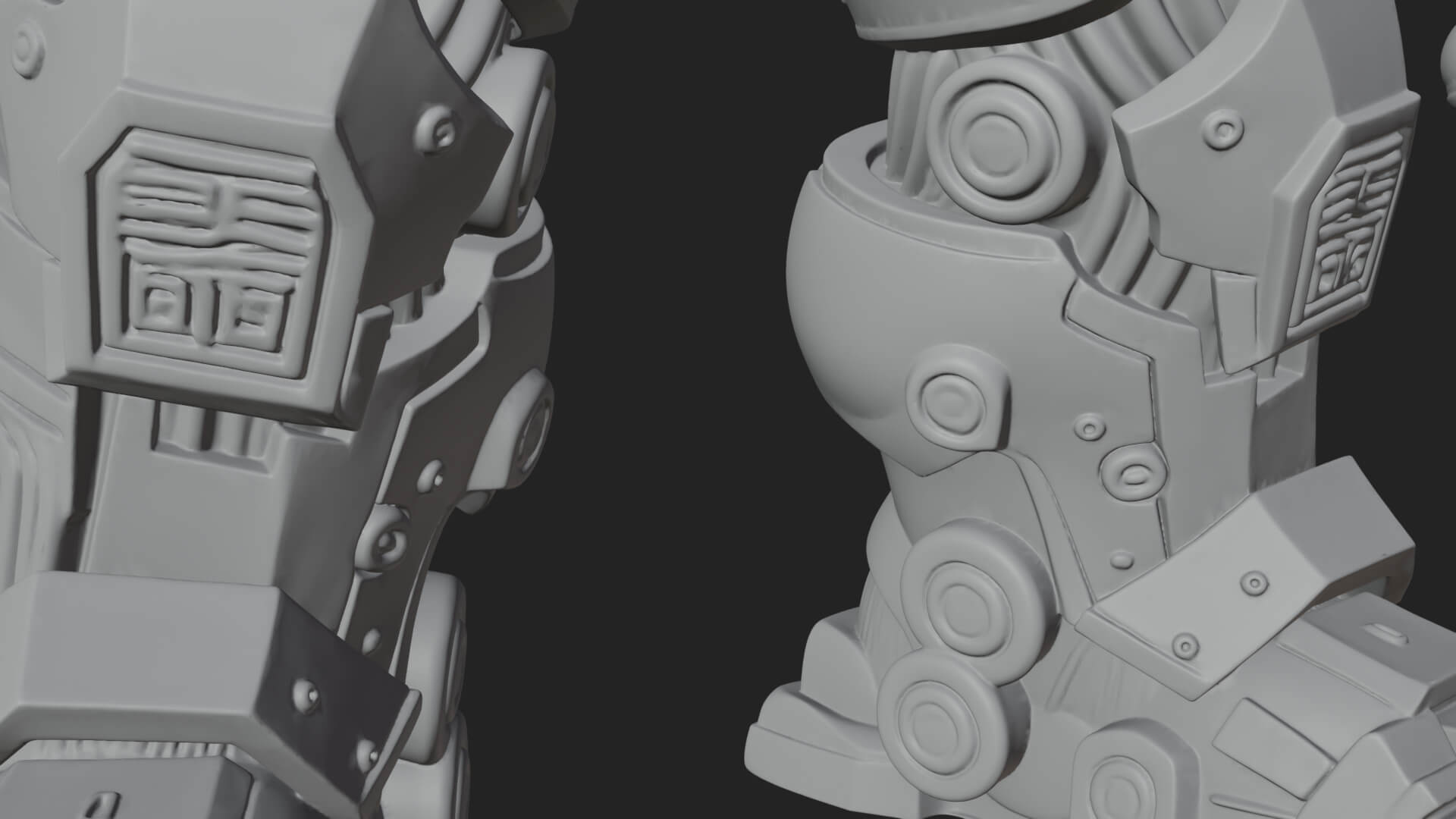 Mecha Battle Robot Statue Design 8 3D Print Model 3D Model