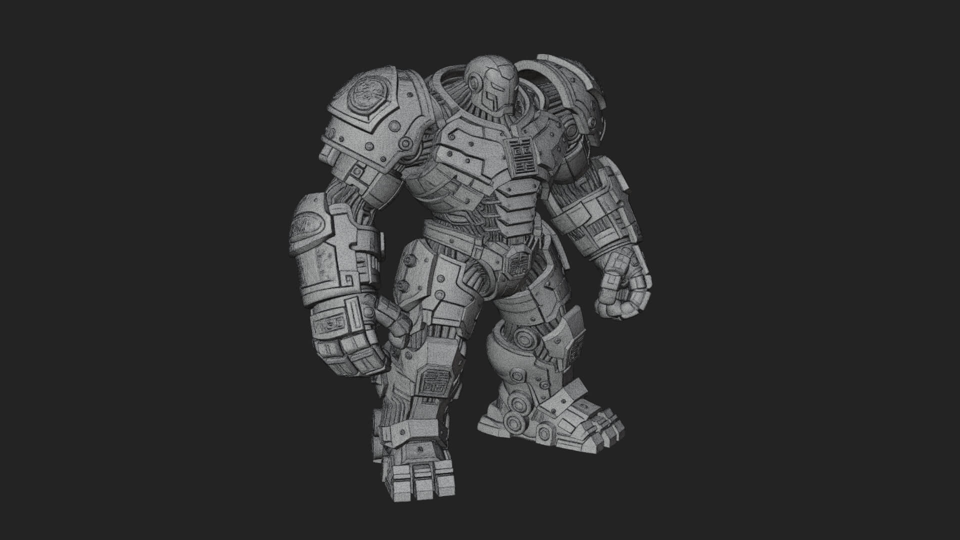 Mecha Battle Robot Statue Design 8 3D Print Model 3D Model