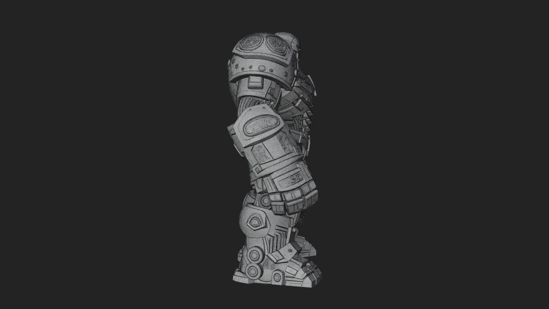 Mecha Battle Robot Statue Design 8 3D Print Model 3D Model