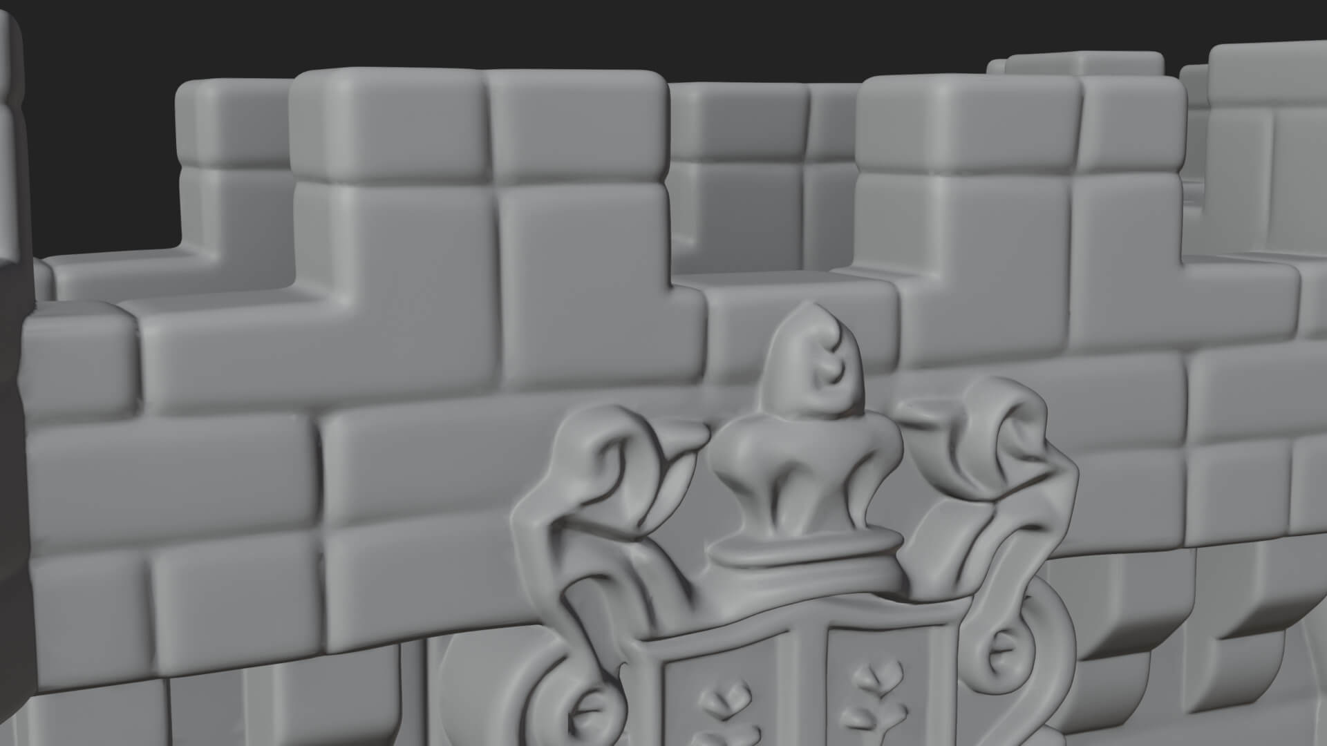 Medieval Castle Gate Model Design 10 3D Print Model 3D Model