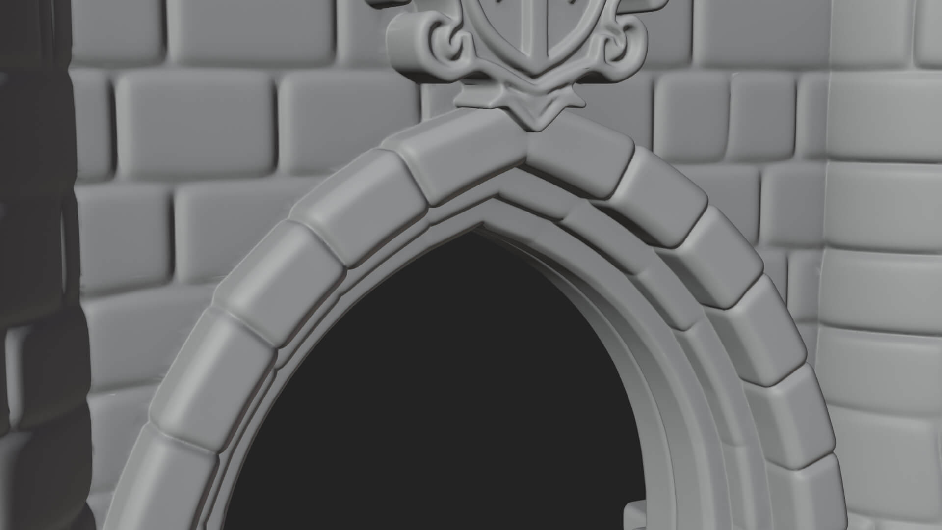 Medieval Castle Gate Model Design 10 3D Print Model 3D Model