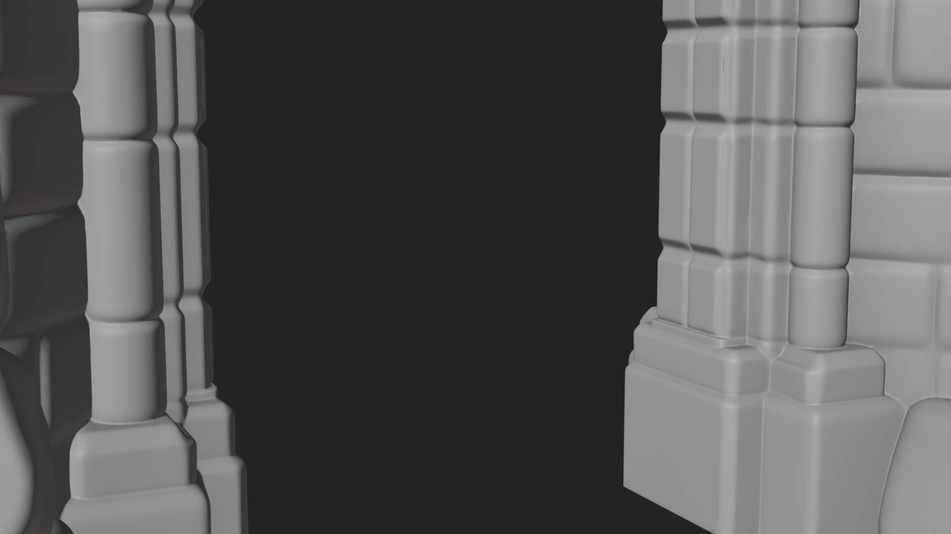 Medieval Castle Gate Model Design 10 3D Print Model 3D Model