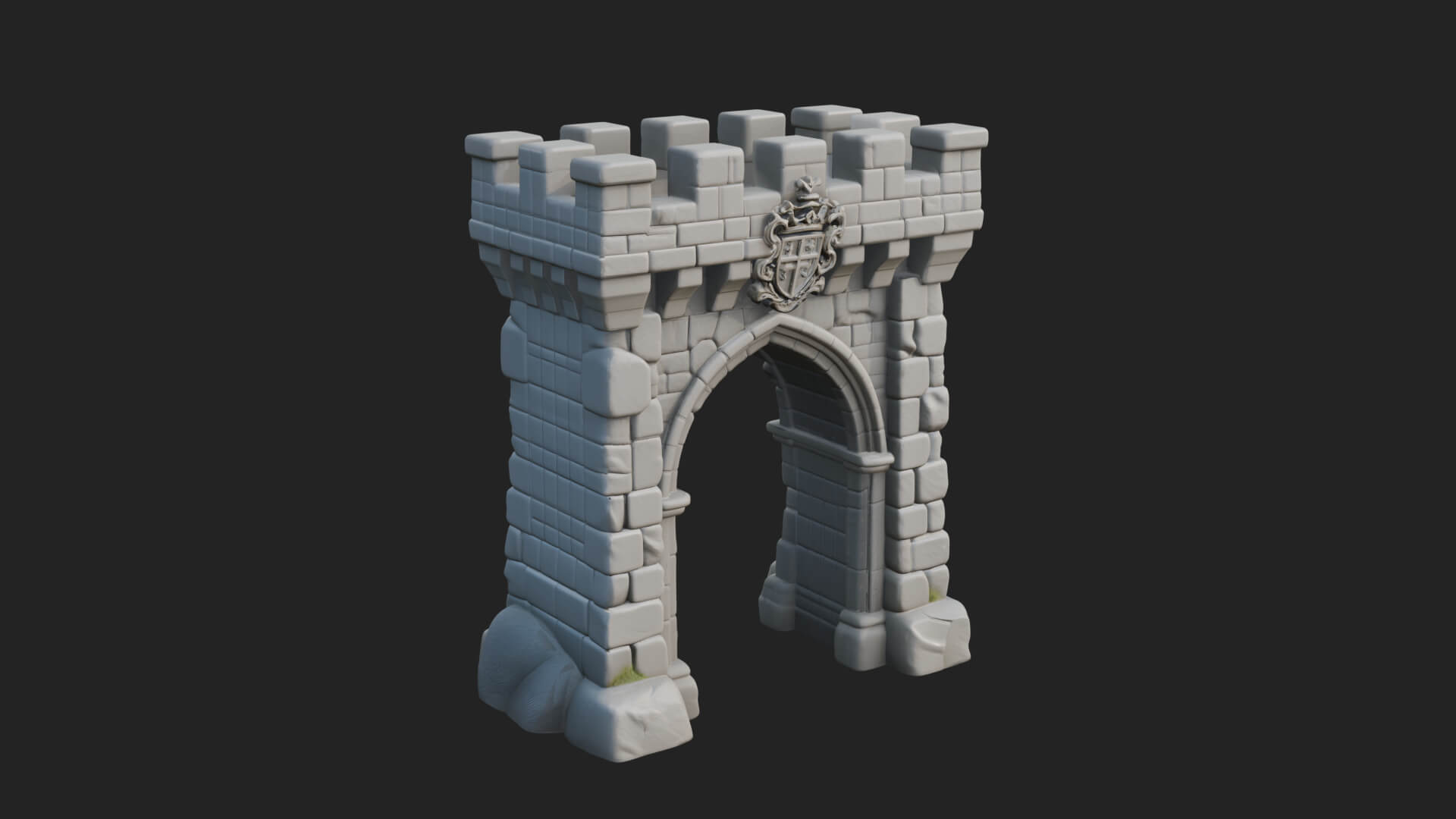 Medieval Castle Gate Model Design 11 3D Print Model 3D Model