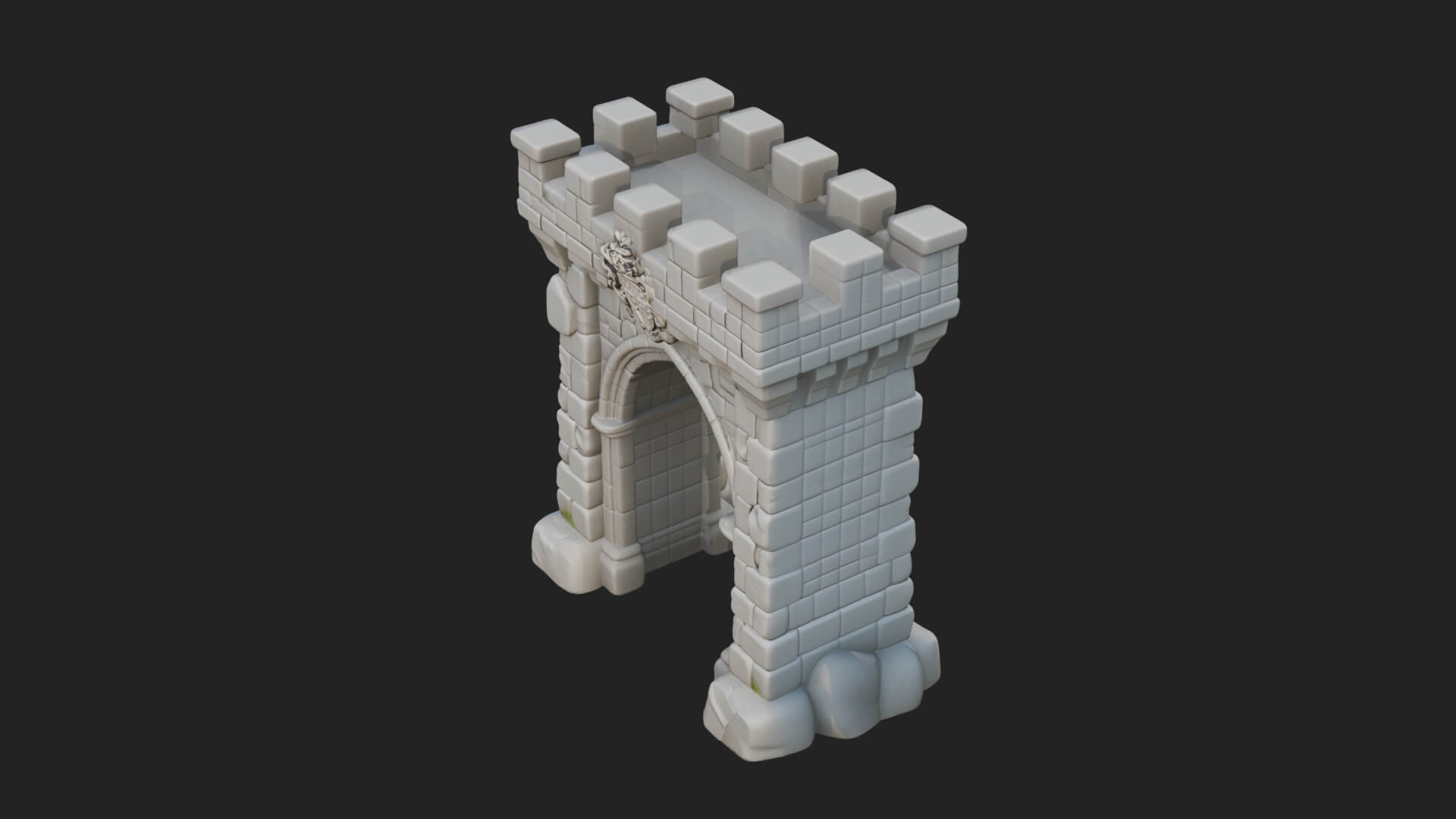 Medieval Castle Gate Model Design 11 3D Print Model 3D Model