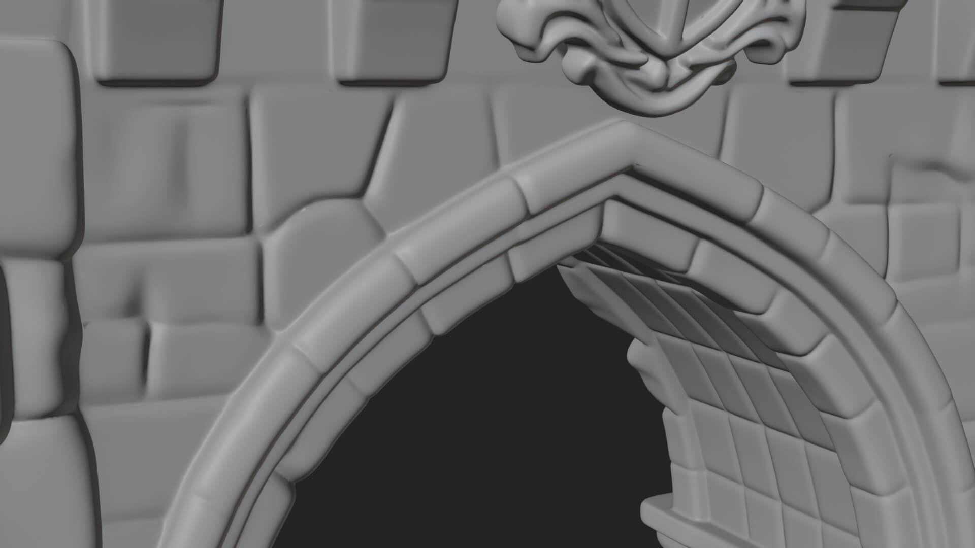 Medieval Castle Gate Model Design 11 3D Print Model 3D Model