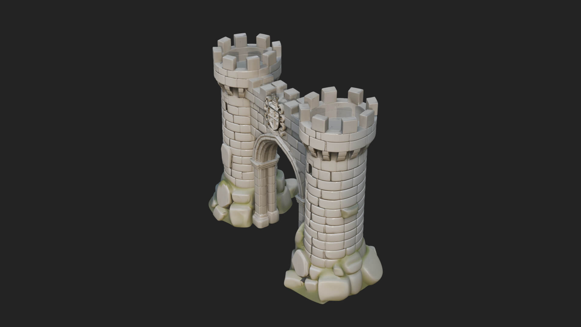 Medieval Castle Gate Model Design 9 3D Print Model 3D Model