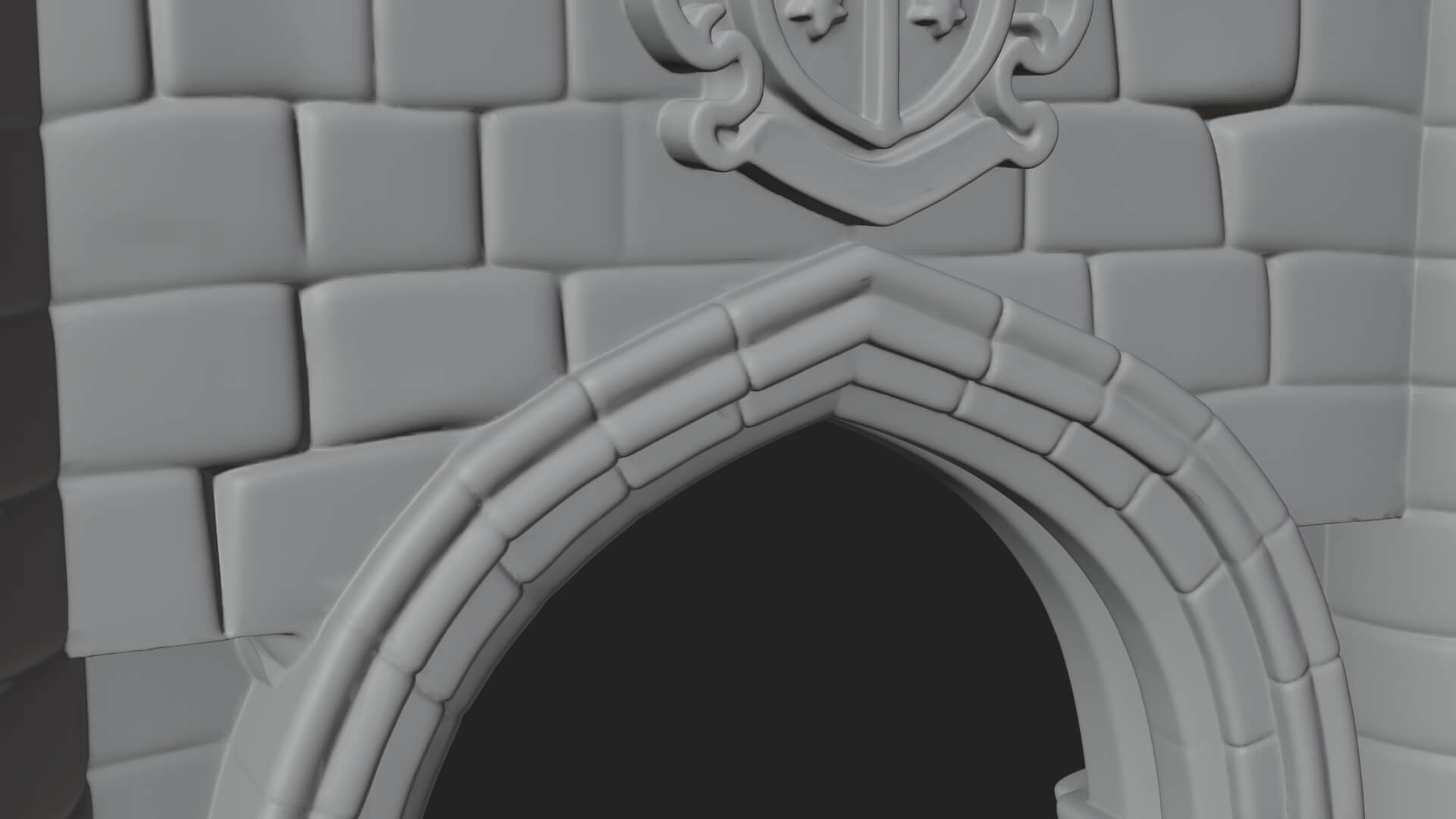 Medieval Castle Gate Model Design 9 3D Print Model 3D Model