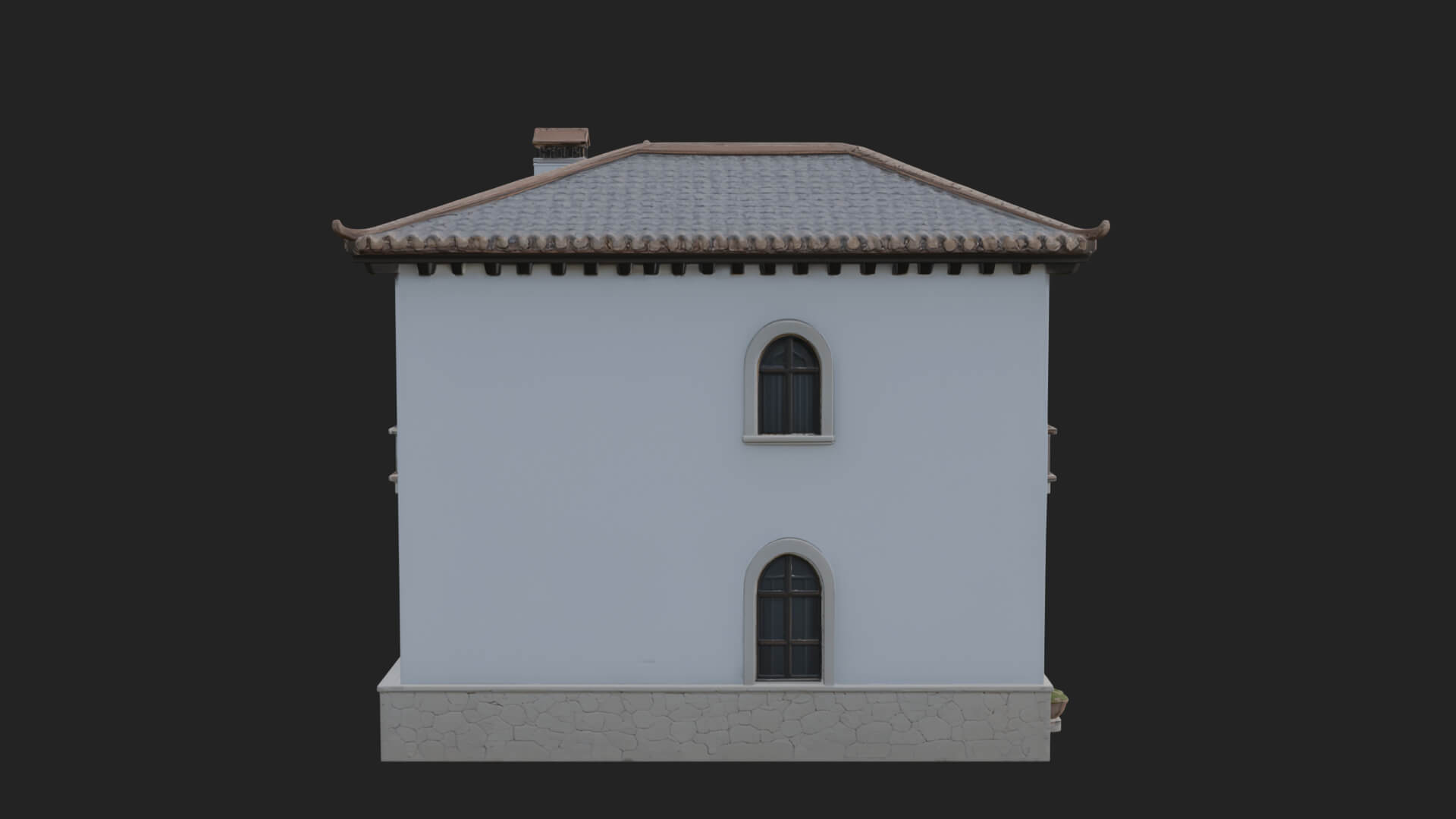 Mediterranean Villa House Design 2 3D Print Model 3D Model