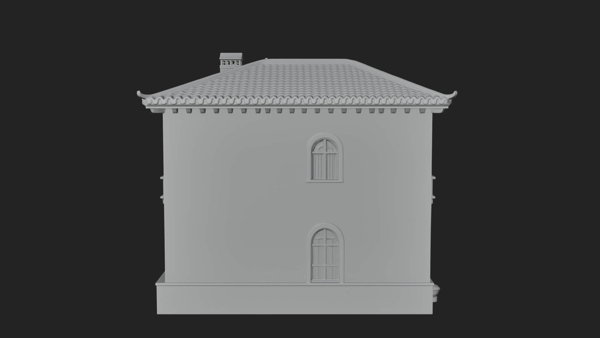 Mediterranean Villa House Design 2 3D Print Model 3D Model