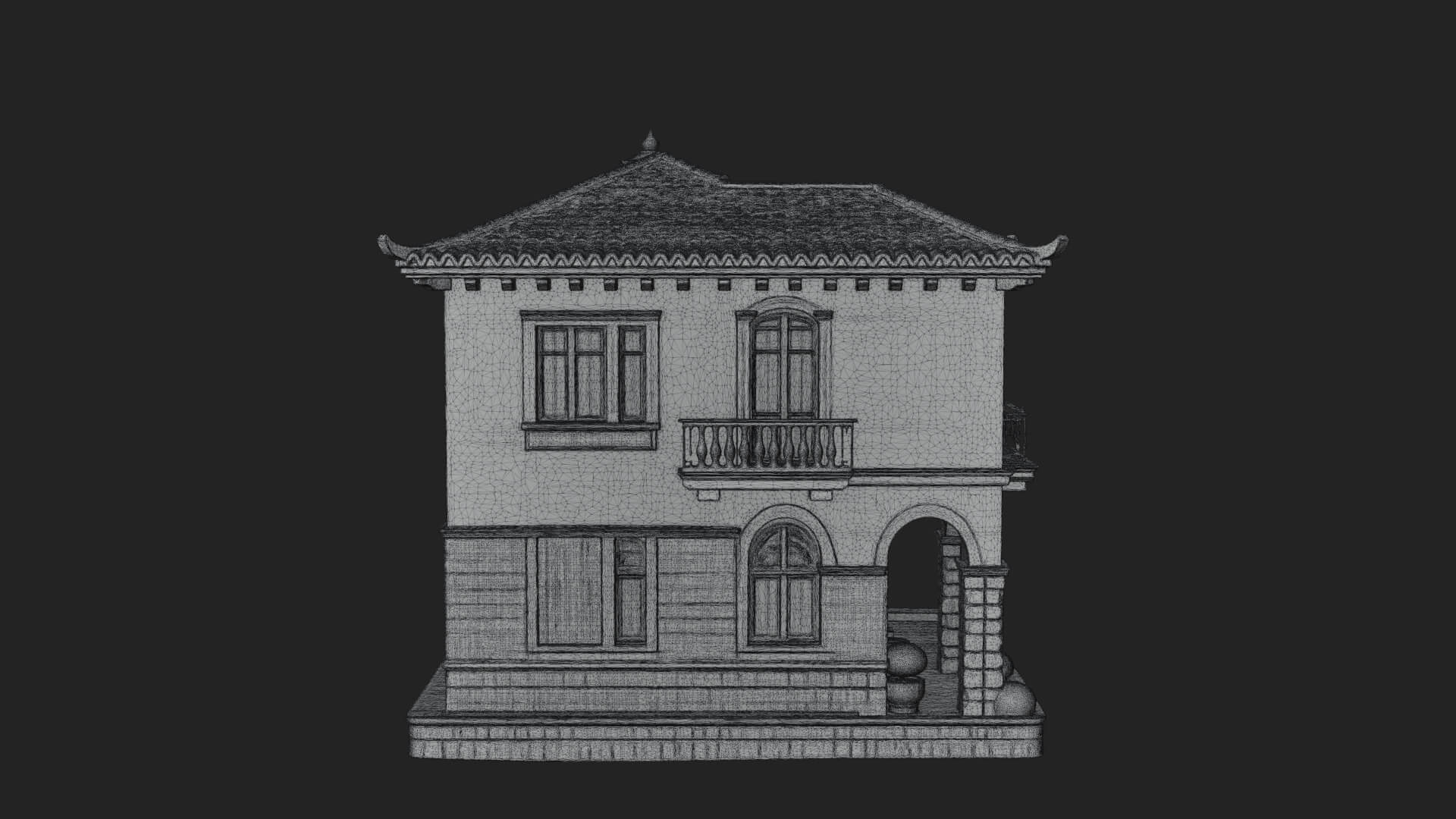 Mediterranean Villa House Design 3 3D Print Model 3D Model