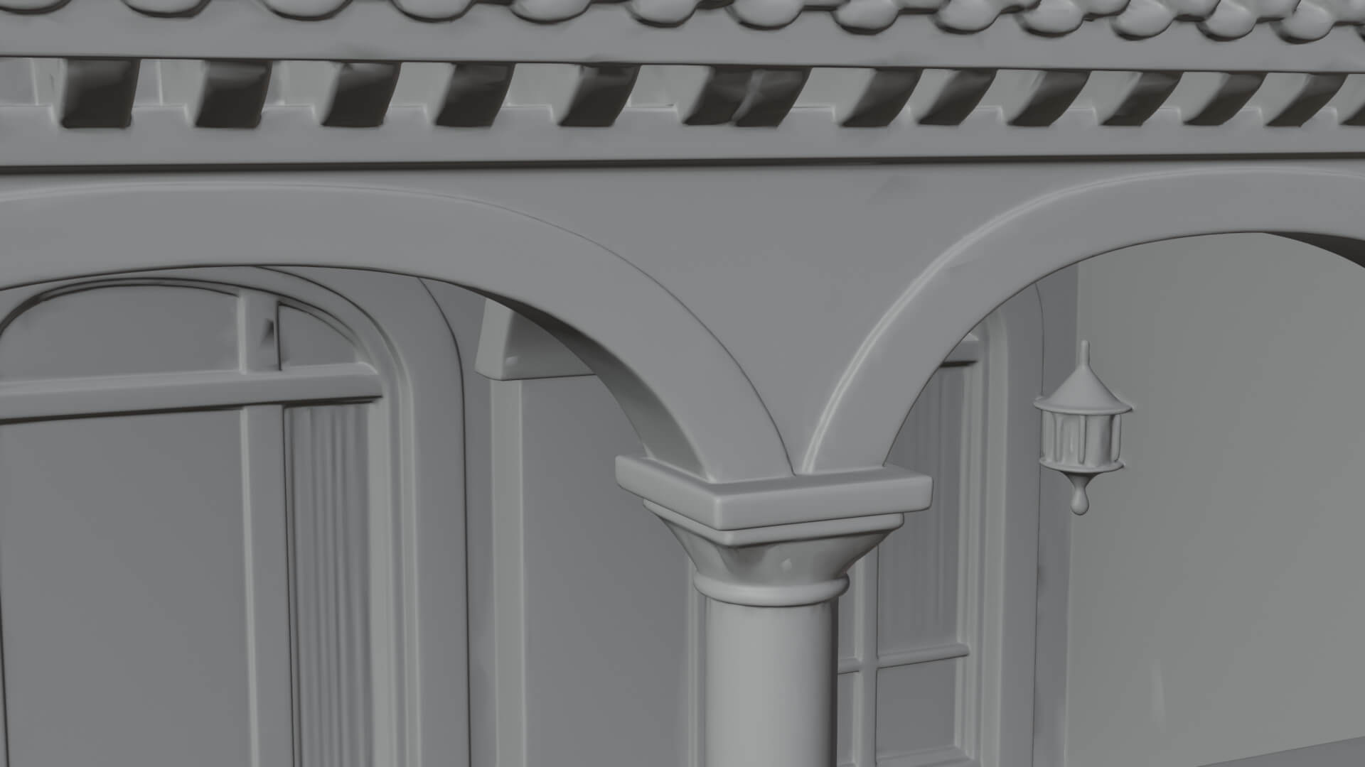 Mediterranean Villa House Design 4 3D Print Model 3D Model