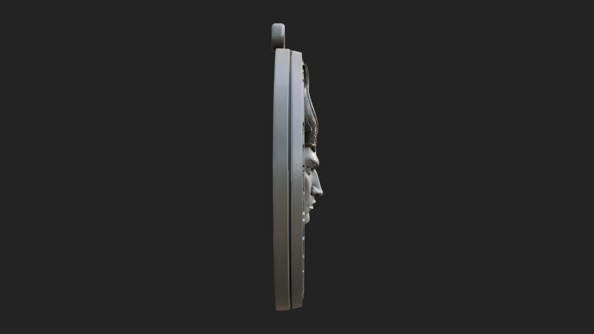 Medusa Oval Relief Plaque Design 1 3D Print Model 3D Model