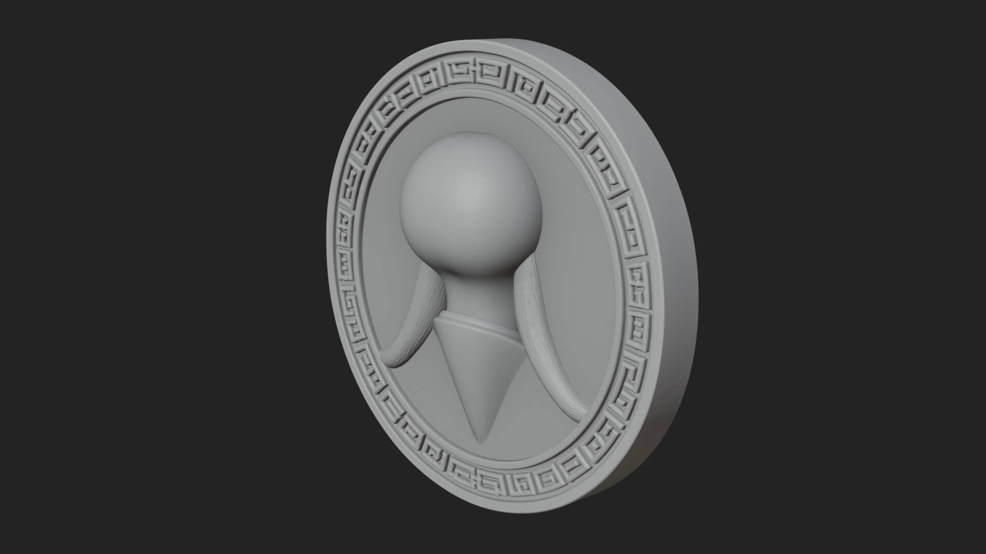 Medusa Oval Relief Plaque Design 2 3D Print Model 3D Model