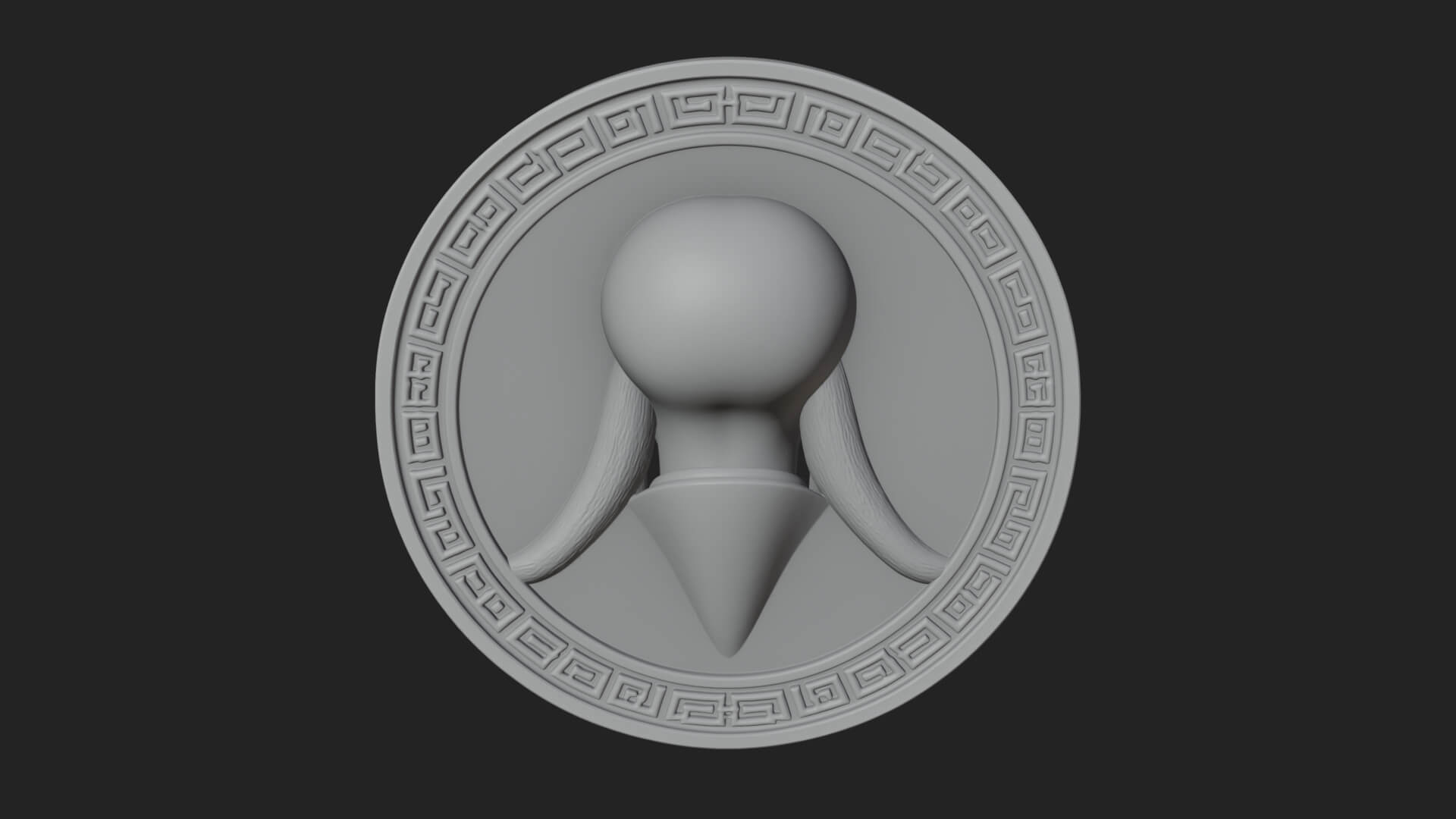 Medusa Oval Relief Plaque Design 2 3D Print Model 3D Model