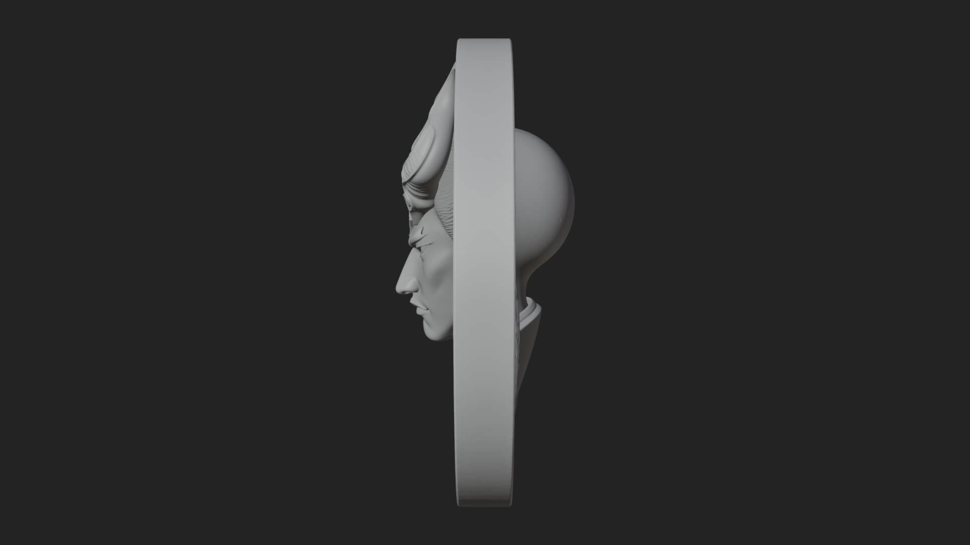 Medusa Oval Relief Plaque Design 2 3D Print Model 3D Model