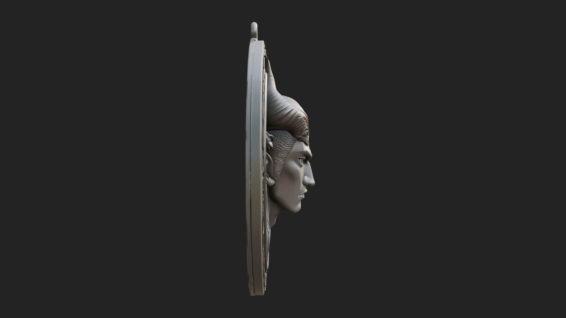 Medusa Oval Relief Plaque Design 3 3D Print Model 3D Model
