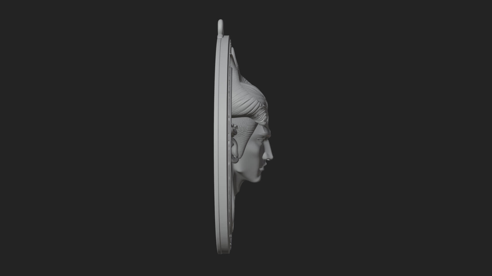 Medusa Oval Relief Plaque Design 3 3D Print Model 3D Model
