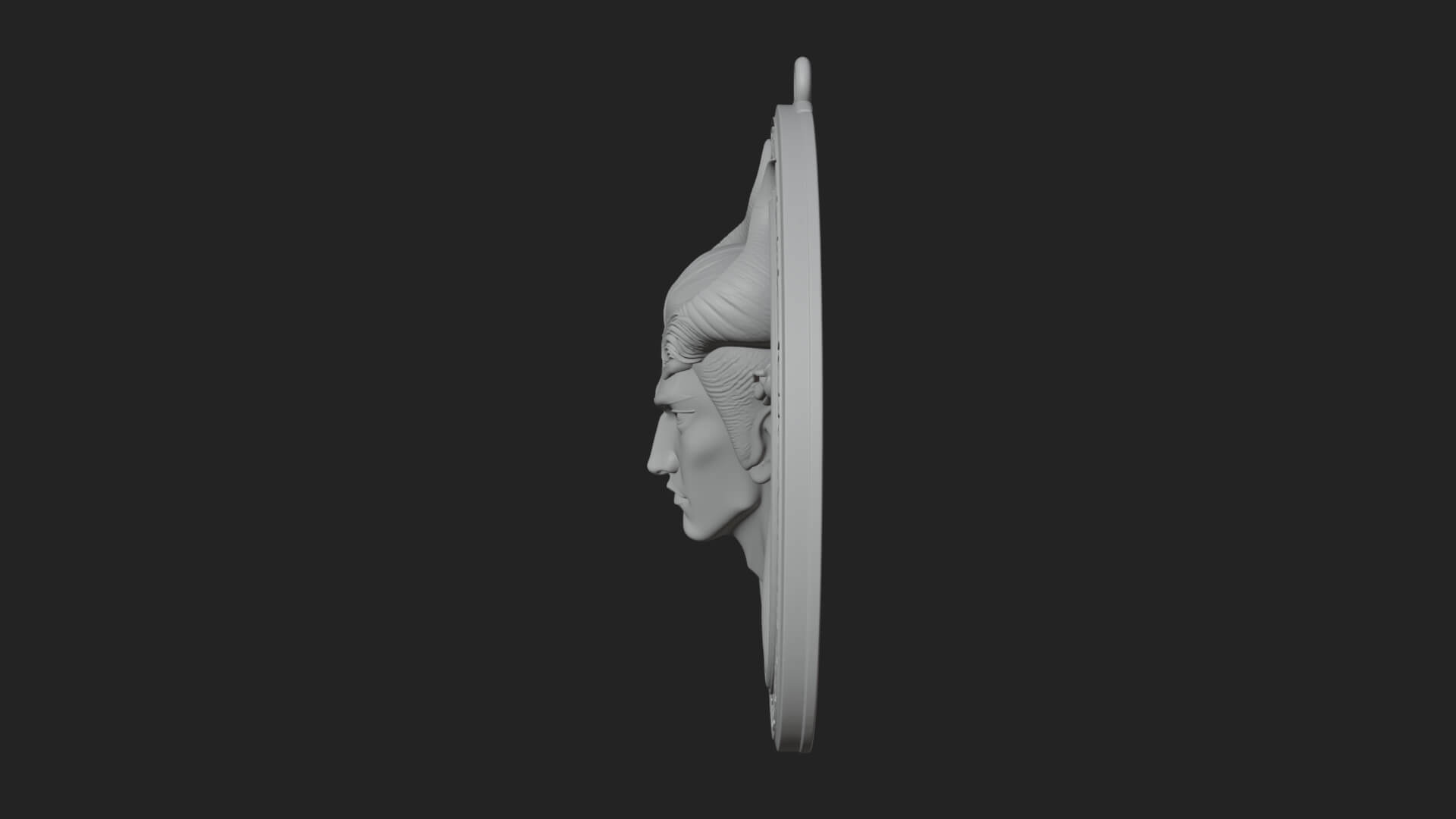 Medusa Oval Relief Plaque Design 3 3D Print Model 3D Model