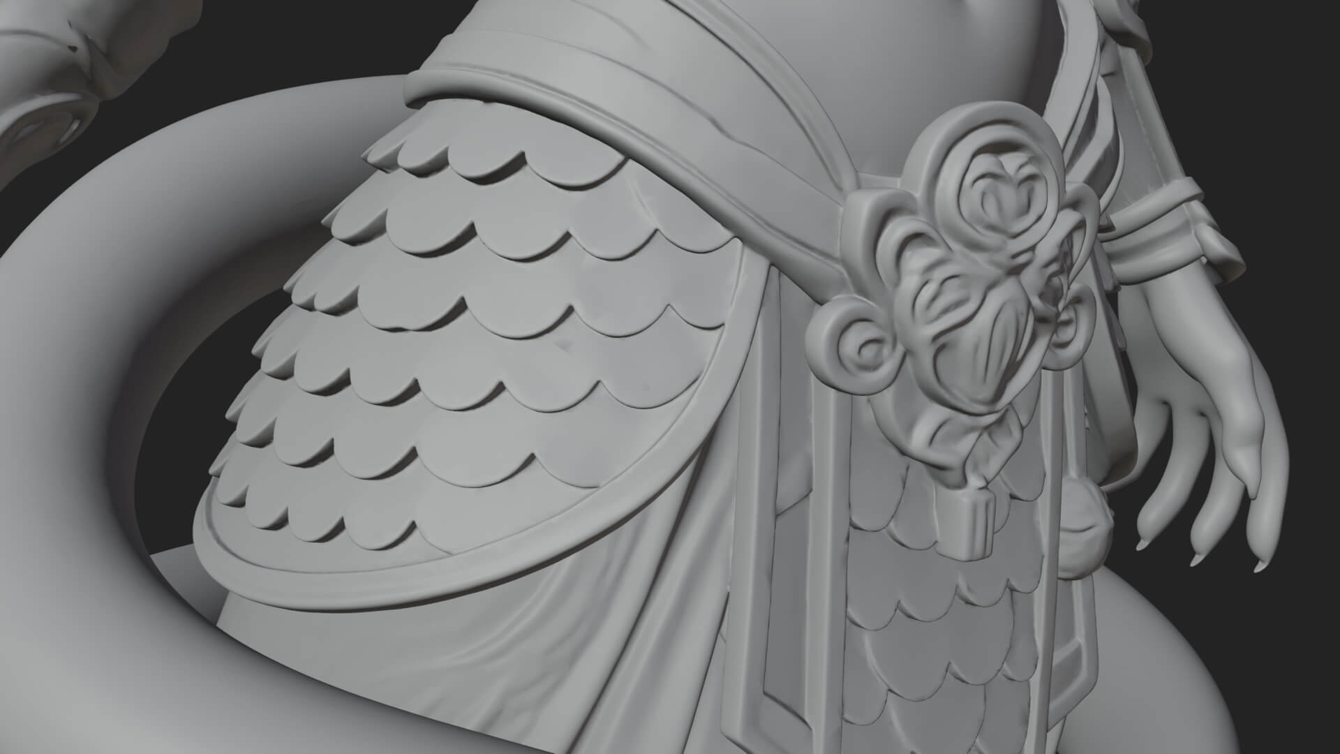 Medusa Snake Hair Statue Design 4 3D Print Model 3D Model