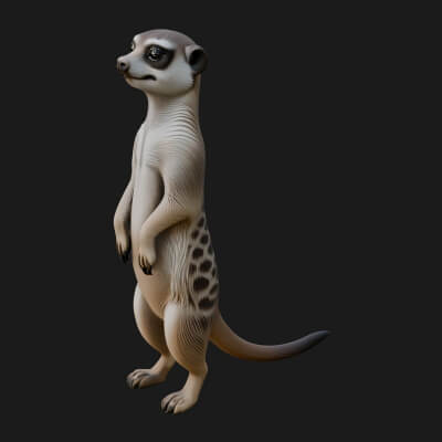 Meerkat Statue Design 1 3D Print Model