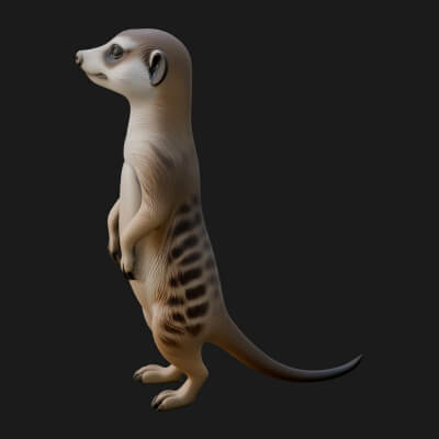 Meerkat Statue Design 2 3D Print Model