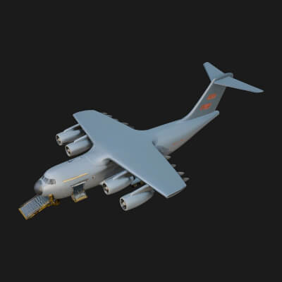 Military Cargo Plane Model Design 1 3D Print Model