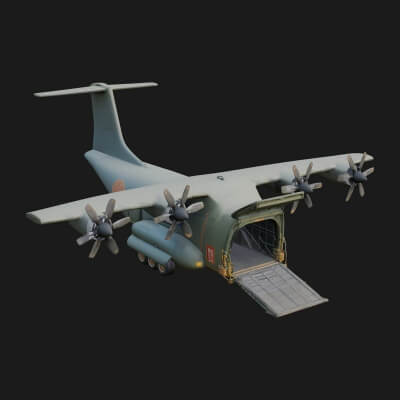 Military Cargo Plane Model Design 11 3D Print Model