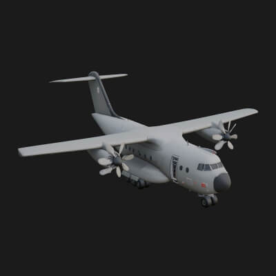 Military Cargo Plane Model Design 12 3D Print Model