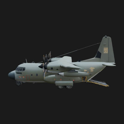 Military Cargo Plane Model Design 13 3D Print Model