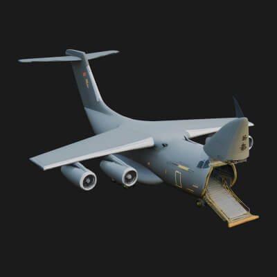 Military Cargo Plane Model Design 15 3D Print Model