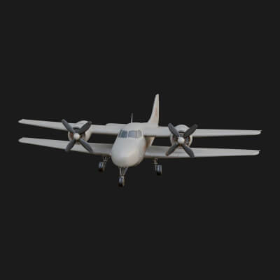 Military Cargo Plane Model Design 16 3D Print Model