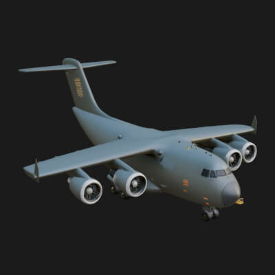 Military Cargo Plane Model Design 18 3D Print Model