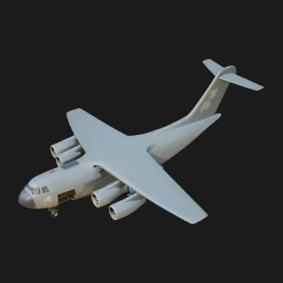 Military Cargo Plane Model Design 2 3D Print Model