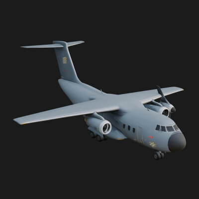 Military Cargo Plane Model Design 21 3D Print Model