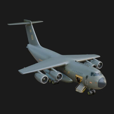 Military Cargo Plane Model Design 22 3D Print Model
