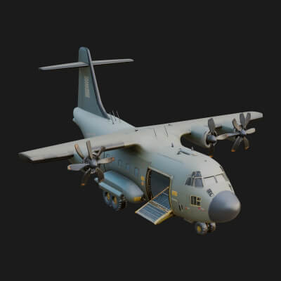 Military Cargo Plane Model Design 25 3D Print Model