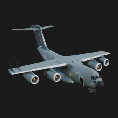 Military Cargo Plane Model Design 26 3D Print Model