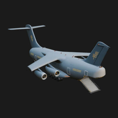 Military Cargo Plane Model Design 27 3D Print Model