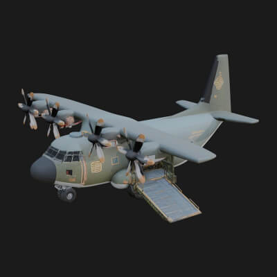 Military Cargo Plane Model Design 28 3D Print Model