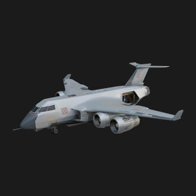 Military Cargo Plane Model Design 29 3D Print Model