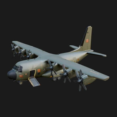 Military Cargo Plane Model Design 3 3D Print Model