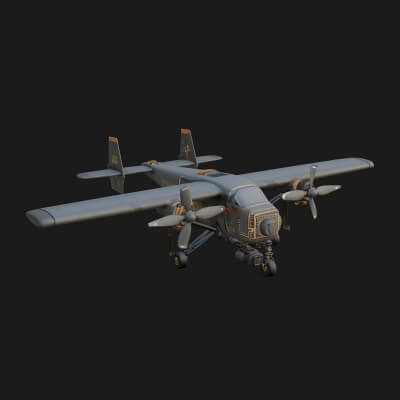 Military Cargo Plane Model Design 34 3D Print Model